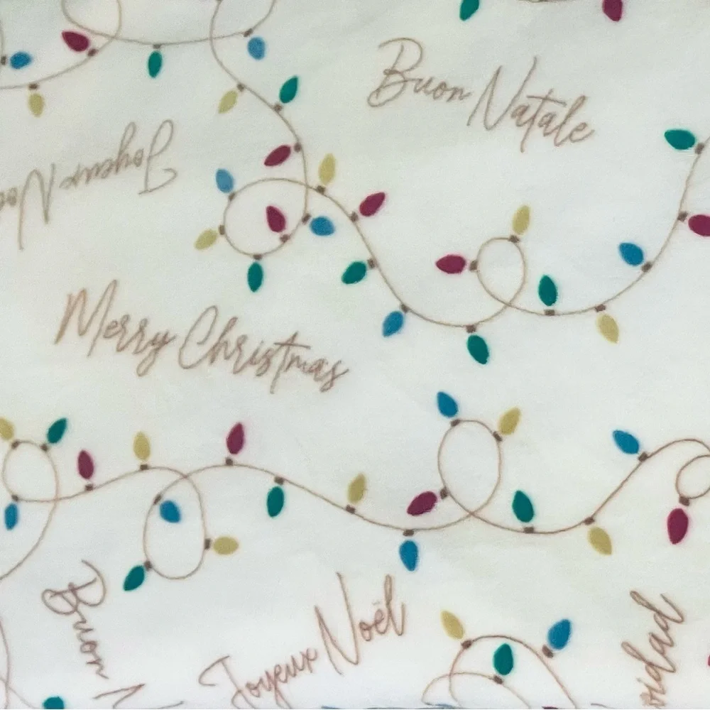 Cupcakes and Cashmere White Large Oversized 60x70 Throw Merry Christmas Lights🎄